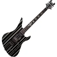 Schecter Synyster Custom-S Gloss Black w/ Silver Pin Stripes