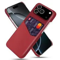 Mtp Products iPhone 17 Pro/18 Pro KSQ Deksel med Kort Lomme - Rød