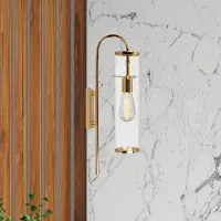 ROYALTECH Leona vegglampe, gullfarget, høyde 57 cm, metall, E27