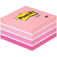 3M Post-it 2028-P - Kubisk notisblokk - 76 x 76 mm - 450 ark (5 x 90) - hvit, rosa, neonrosa, korall, varm rosa