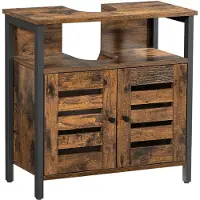 Vasagle Servantskap med hylle og oppbevaringsskap - Rustikk brun