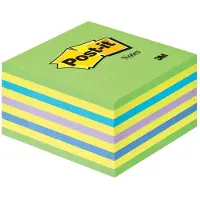 Post-It 2028NB - Noter - 76 x 76 mm - 450 ark (5 x 90) - neongul, neonpurpur, neongrønn, neonblå, intens neonblå