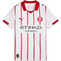 Puma Girona FC 25/26 Home Jersey Youth, Clothing, White/Red, 13-14Y