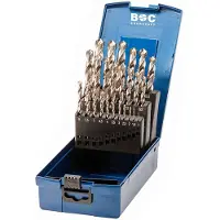 Bohrcraft Spiralborsæt KG13 DIN 338 HSS-G 1-13,0mm 25 dele ABS-box