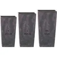 Wellhome Urbi Square Effect 11.4/19/firkantet Potte 35l 3 Enheter