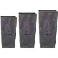 Wellhome Urbi Square Effect 11.4/16.3/kvadratisk Potte 19l 3 Enheter