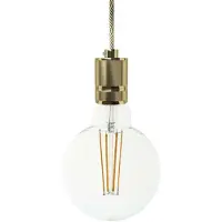 Creative Cables Textile Knurled Aluminum 1.2 M Hengelampe Med Lyspære