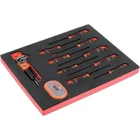 Bahco Hexagonal Wrenches And Bits In Foam Tray 2-3 Fit&go Skrutrekkersett 49 Enheter