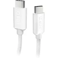 SBS TECABLETISSUETCCG USB-C - USB-C 1,5 m 60 W flettet kabel - grå