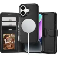 TechProtection wallet MagSafe-etui med lommebok til iPhone 16 - svart