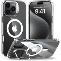 Tech-Protect MagStand MagSafe-deksel til iPhone 16 Pro, gjennomsiktig