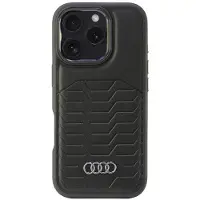 Audi syntetisk lær MagSafe iPhone 16 Pro 6,3" svart/sort hardcase AU-TPUPCMIP16P-GT/D3-BK