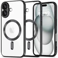 Tech-Protect iPhone 16 MagFlex-deksel - MagSafe-kompatibelt - klar / svart