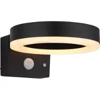 Globo Utendørs LED-vegglampe 36507 svart, sensor, plast