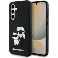Karl Lagerfeld 3D gummideksel Karl&Choupette til Samsung Galaxy S24 FE - Svart