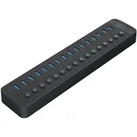 ORICO CT2U3-16AB 16x USB-A 3.0-hub med brytere - svart