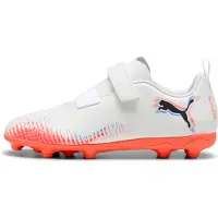 Puma FUTURE 8 PLAY FG/AG Football Boots Kids, Shoes, White/Black/Glowing Red, 26