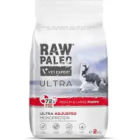 Raw Paleo Ultra Medium Og Stort Storfekjøtt Hundefôr 2kg