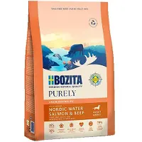 Purely Bozita Dog Adult Small Grain Free laks og storfekjøtt - Økonomipakke: 2 x 2,5 kg
