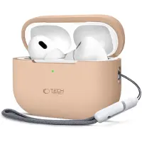 Tech-Protect Apple AirPods Pro 1/2 Caffe Latte-etui i silikon for hodetelefoner Cream