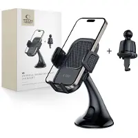 Tech-Protect V8 bilholder for dashbord og luftventil - svart
