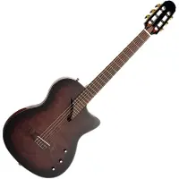 Tanglewood EMDC8BK Thinline Electro Nylon Black