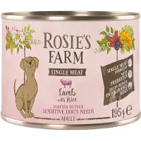Rosie's Farm Single Meat Adult 6 x 195 g - Lam og ris