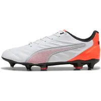 Puma KING PRO MxSG Football Boots Unisex, Shoes, White/Silver/Glowing Red, 40