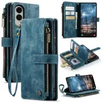 CASEME Samsung Galaxy S25 Edge C30 Multifunksjonell Lommebok-deksel - Blå