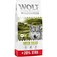 Wolf of Wilderness Adult "Green Fields" Lam - kornfri - 12 + 2,4 kg gratis!