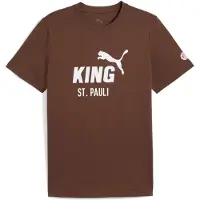 Puma FC St. Pauli KING Logo Tee Men, Sport, Espresso Brown/White, XXL