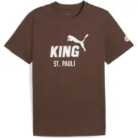 Puma FC St. Pauli KING Logo Tee Men, Sport, Espresso Brown/White, M
