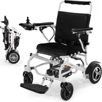 Vevor elektrisk rullestol for voksne, 136 kg kapasitet, sammenleggbar og lett motorisert rullestol, 21 km lang rekkevidde, terrengdrevet stol, bærbart 53 cm sete for eldre og funksjonshemmede