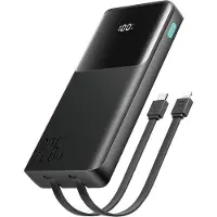 JOYROOM JR-PBF19 22,5 W 10000 mAh powerbank med to innebygde kabler - svart