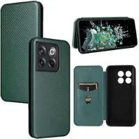 Mtp Products OnePlus 10T/Ace Pro Flip-deksel - Carbon Fiber - Grønn