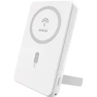 Dudao Powerbank med stativ 10000mAh 20W USB, USB-C og MagSafe - Hvit