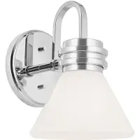 Kichler Vegglampe Farum 1, kromfarget, stål, glass, G9