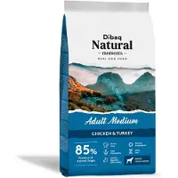 Dibaq Natural Moments Adult Hundemat For Mellomstore Raser Med Kylling Og Kalkun 15kg