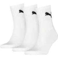 Puma Short Crew Socks Unisex (3-Pack), Clothing, White, 47-49