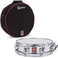 Premier Artist 14" x 4" Steel Snare Drum Chrome & Soft Case