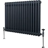 MonsterShop Tradisjonell 2-kolonne radiator - 600 x 832 mm - Antrasittgrå