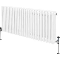 MonsterShop Tradisjonell 3-kolonne radiator - 600 x 1192 mm - hvit