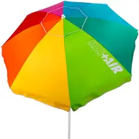 Aktive Vindtett Strandsolparasoll Med Uv50-beskyttelse 220 Cm