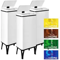 Wellhome Smarte Søppelkasser 60l 3 Enheter