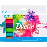 Ecoline Duotip marker set Botanic | 6 colours