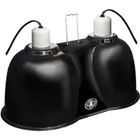 Zoo med Kombinasjon Dyp Dome Dobbel Lampeholder