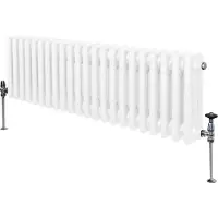 MonsterShop Tradisjonell 3-kolonne radiator - 300 x 1012 mm - hvit