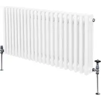MonsterShop Tradisjonell 3-kolonne radiator - 600 x 1012 mm - hvit