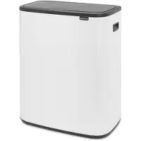 Brabantia Bo Touch Bin avfallsbøtte 60 L, sortering med knapp, hvit