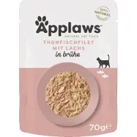 Applaws Økonomipakke Cat Natural i buljong 48 x 70 g - Tunfiskfilet med laks